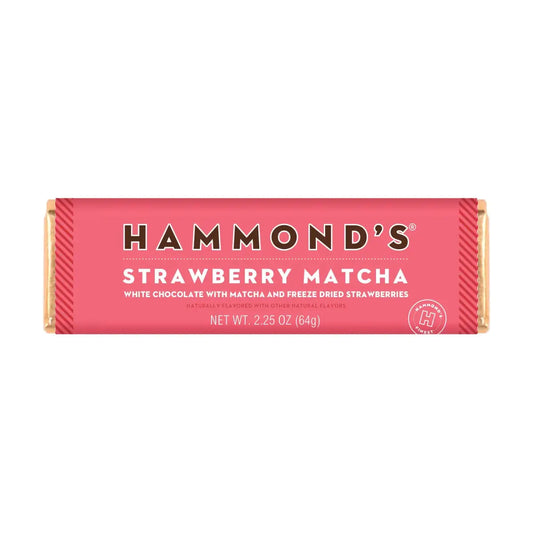 Strawberry Matcha - White Chocolate Candy Bar - Hammond’s Candies