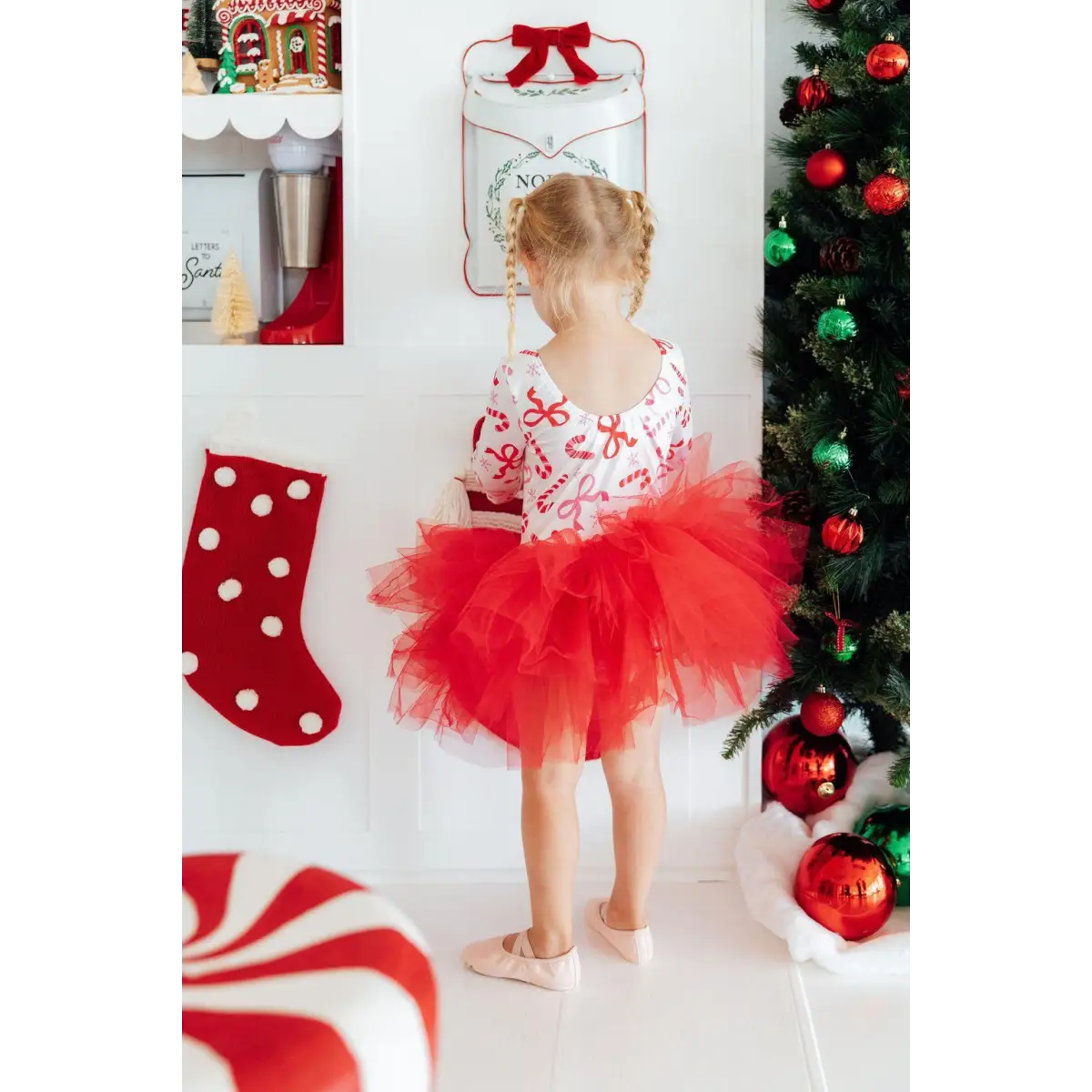 Candy Cane Lane 3/4 Tutu Leotard - Mila & Rose ®