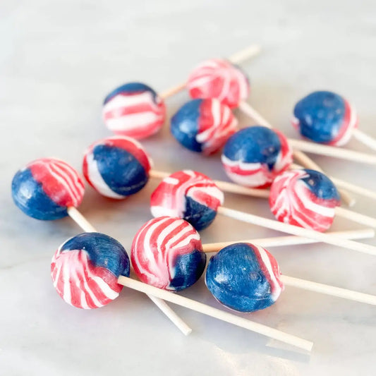 Lollipop Candy - American Sweet Tart - USA Party Favor - Candy Making Co.