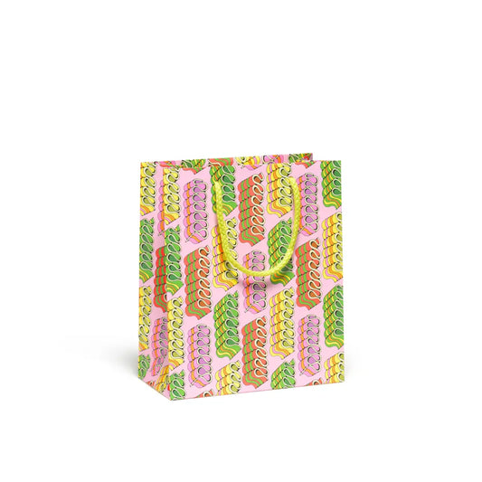 Holiday Gift Bag - Candy Ribbons - Medium - Red Cap Cards