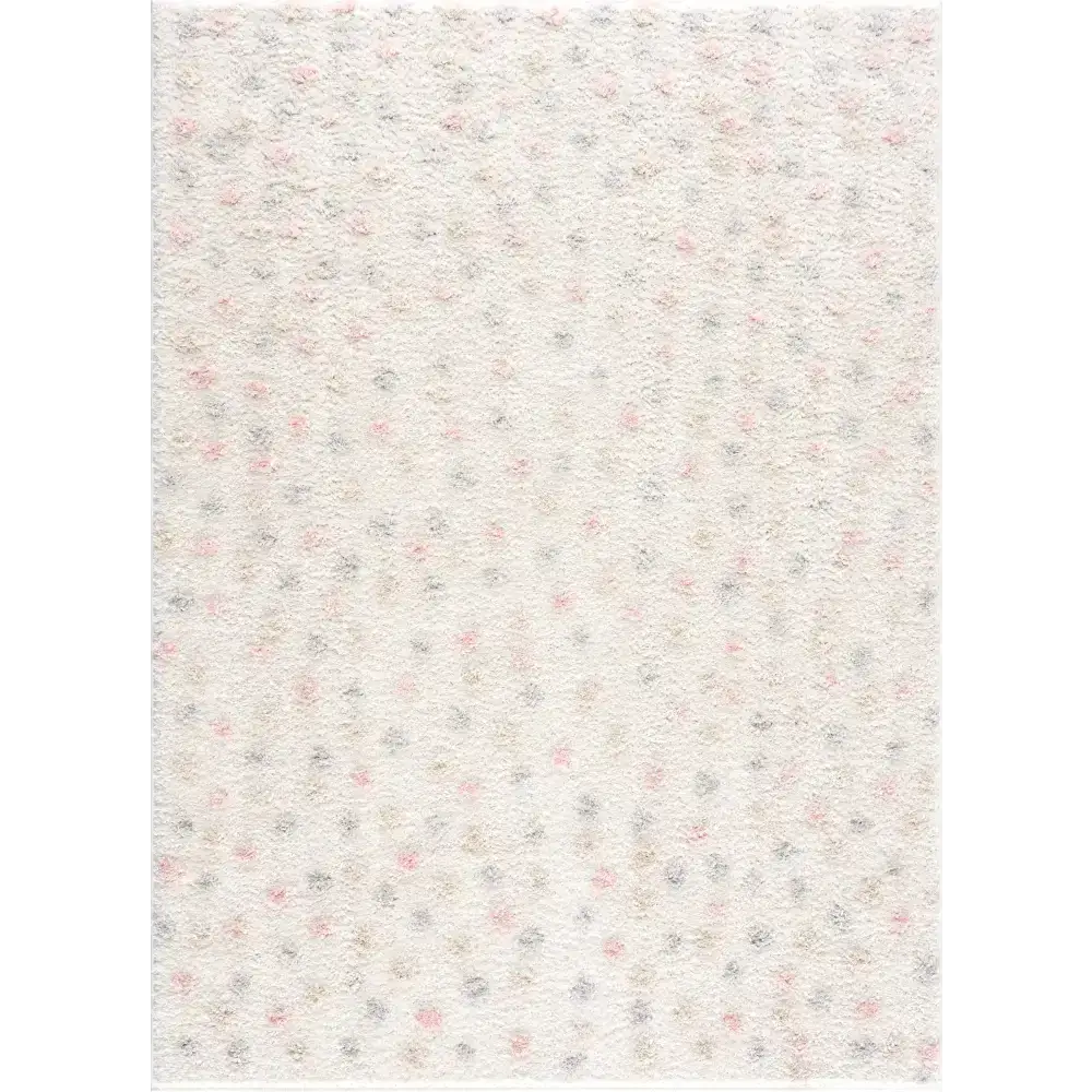 Cansu Pink & Cream Dotted Area Rug - Boutique Rugs