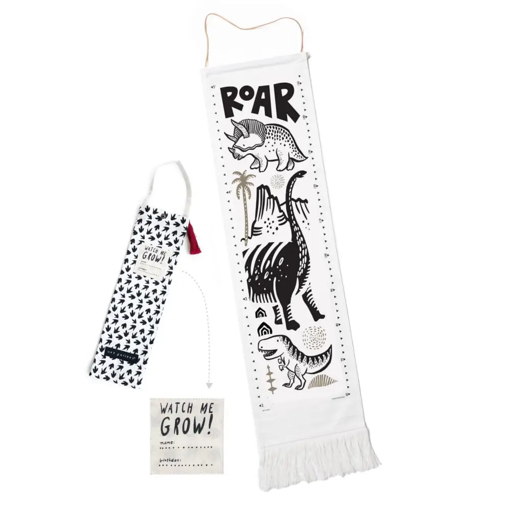 Canvas Growth Chart - Dinos - Wee Gallery