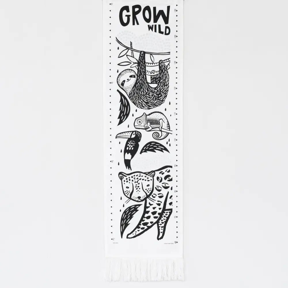 Canvas Growth Chart - Rainforest - Wee Gallery