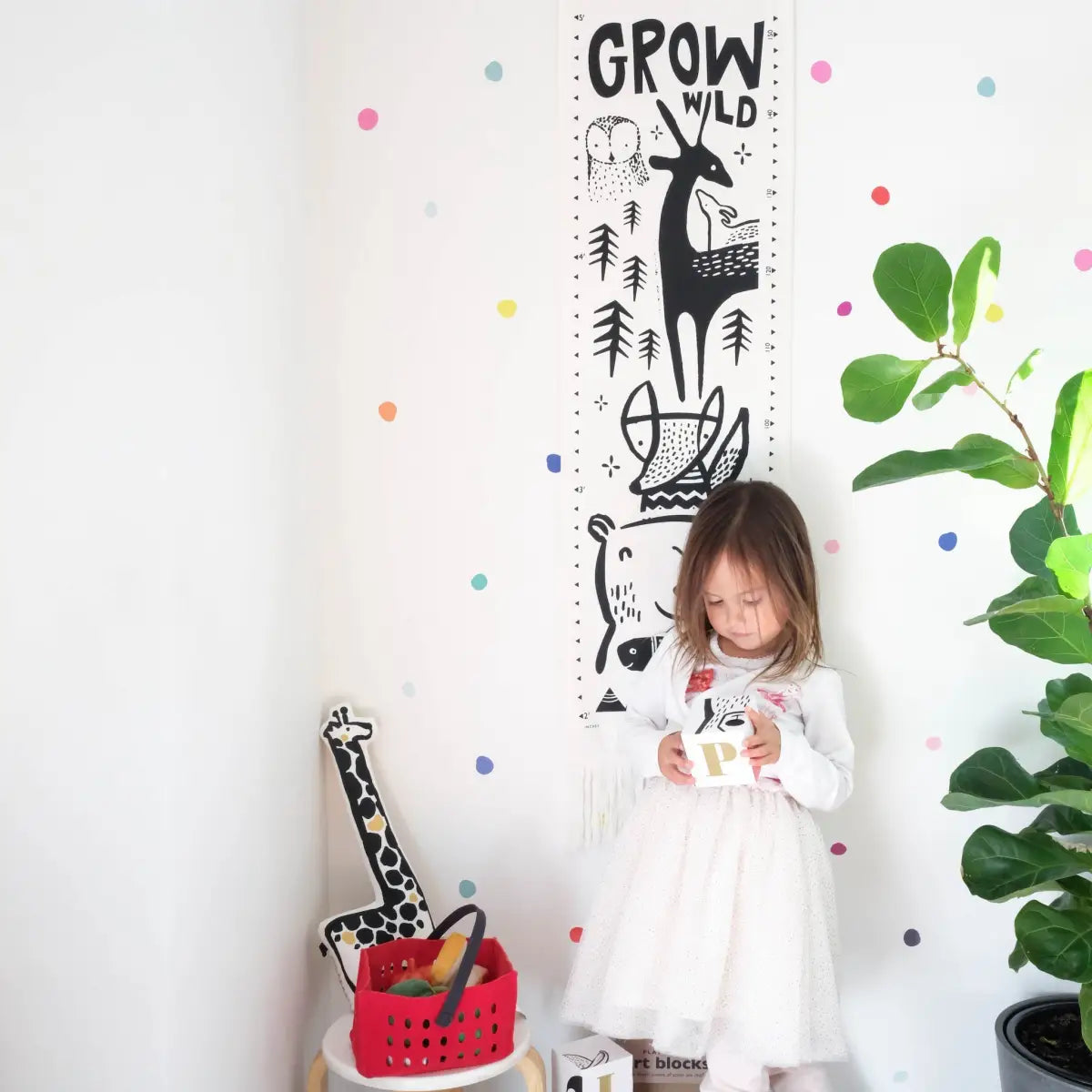 Canvas Growth Chart - Woodland - Wee Gallery