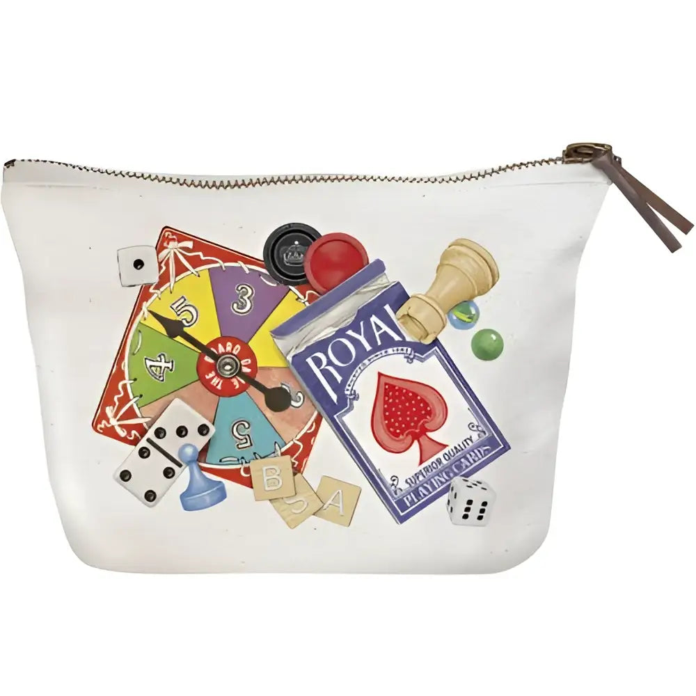Canvas Pouch - Board Game Pieces - Mary Lake-Thompson Ltd.