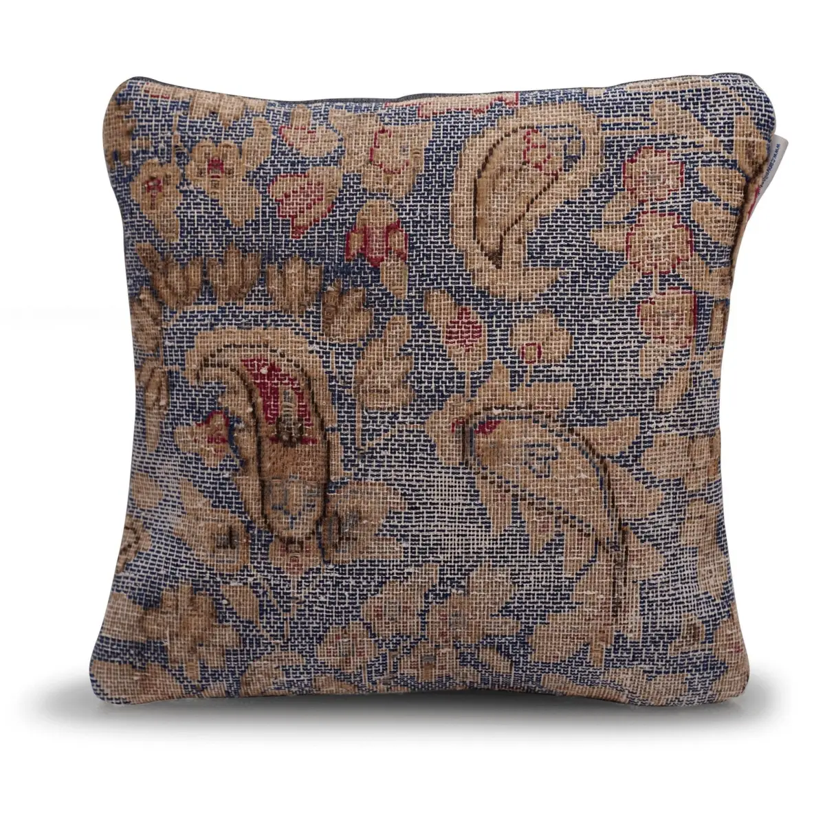 Canvello Antique Blue And Brown Pillows For Living Room - 16’’x16’’ - Canvello