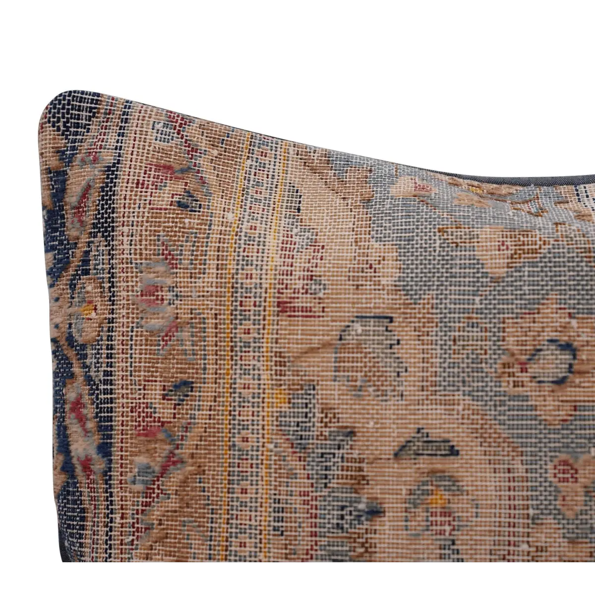 Canvello Antique Handmade Kerman Rug Pillow - 18’’x18’’ - Canvello