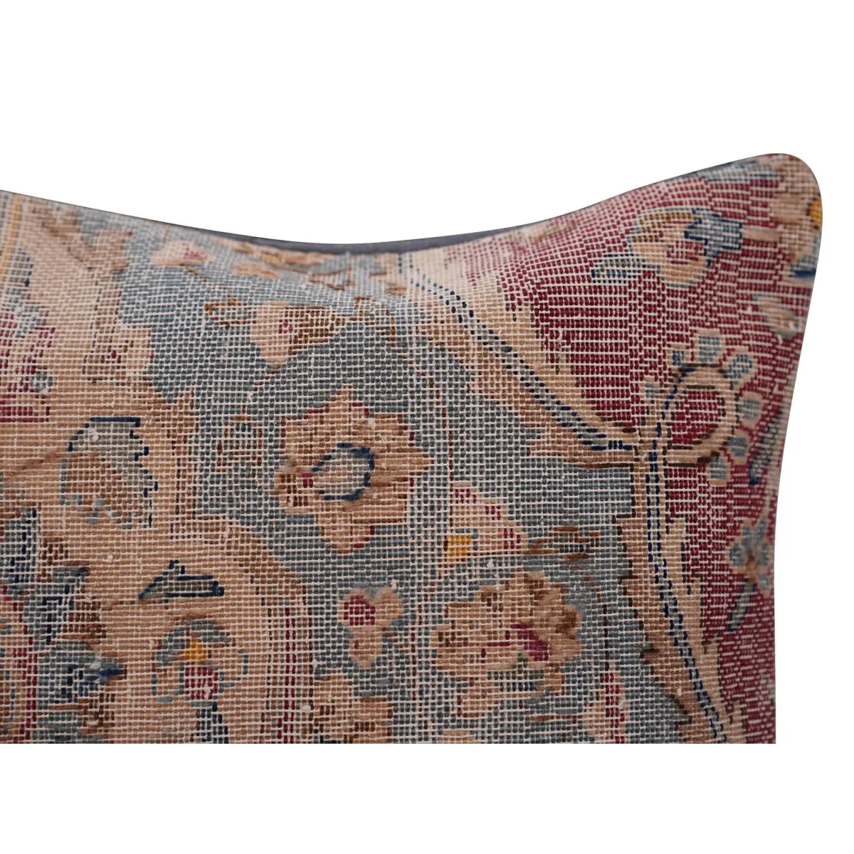 Canvello Antique Handmade Kerman Rug Pillow - 18’’x18’’ - Canvello