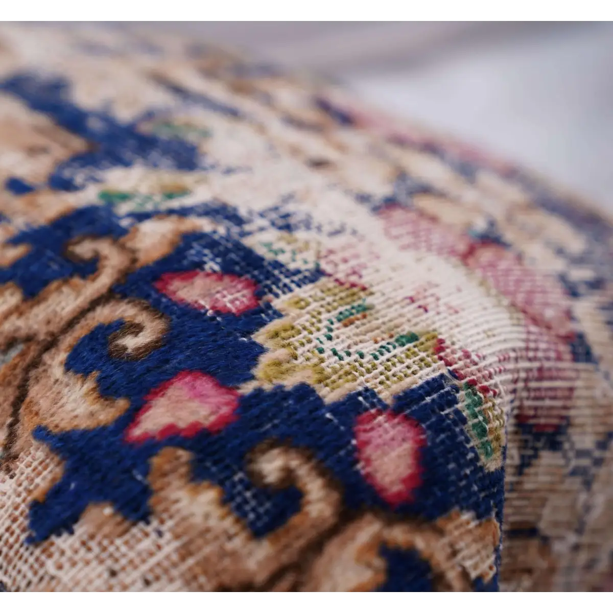 Canvello Antique Handmade Kerman Rug Pillows - 18’’x18’’ - Canvello