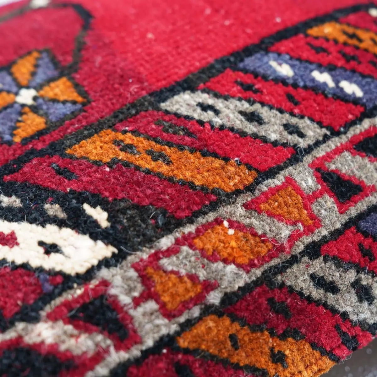 Canvello Antique Handmade Rug Wool Pillow - 14’’x14’’ - Canvello