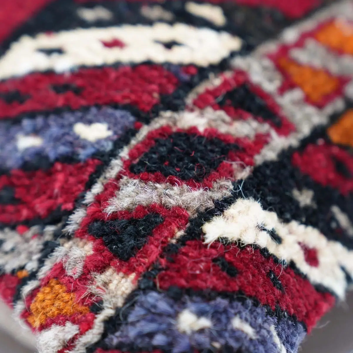 Canvello Antique Handmade Rug Wool Pillow - 14’’x14’’ - Canvello