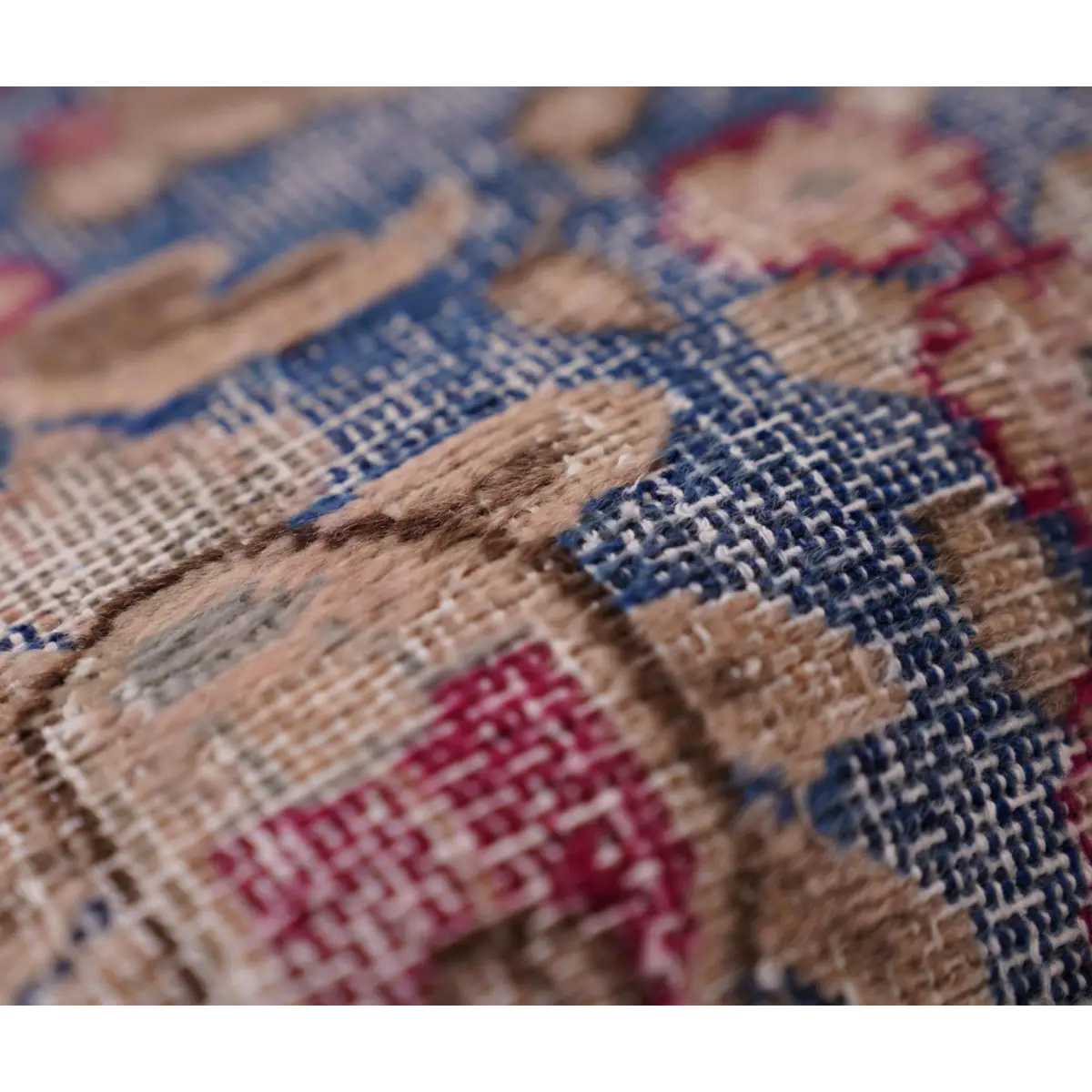 Canvello Antique Kerman Rug Blue Pillow Cases - 16’’x16’’ - Canvello