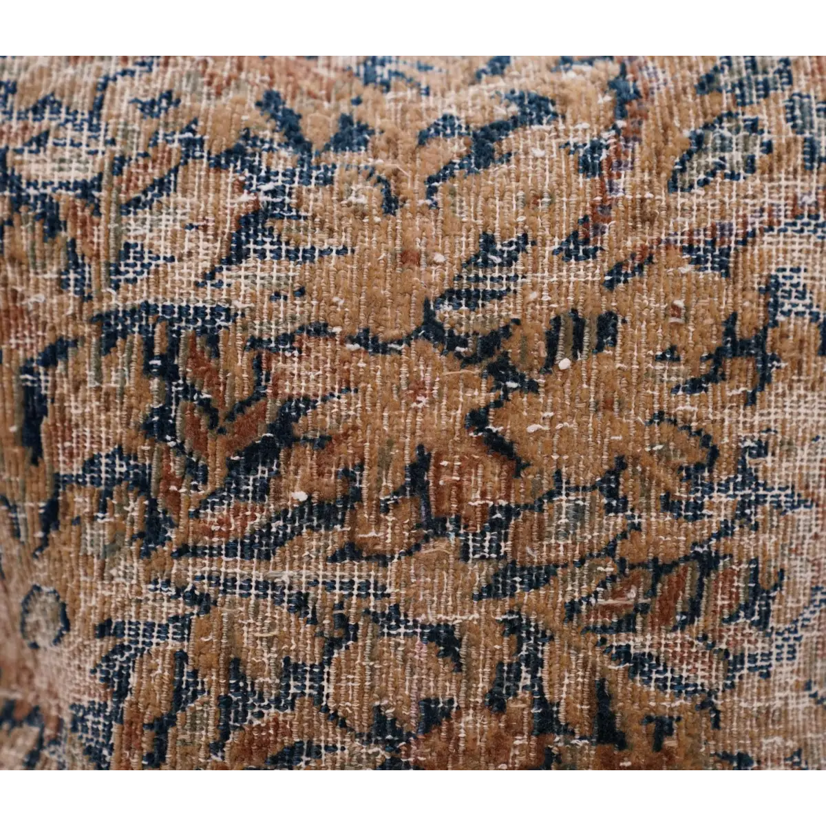 Canvello Antique Kerman Rug Dark Brown Pillow - 18’’x18’’ - Canvello