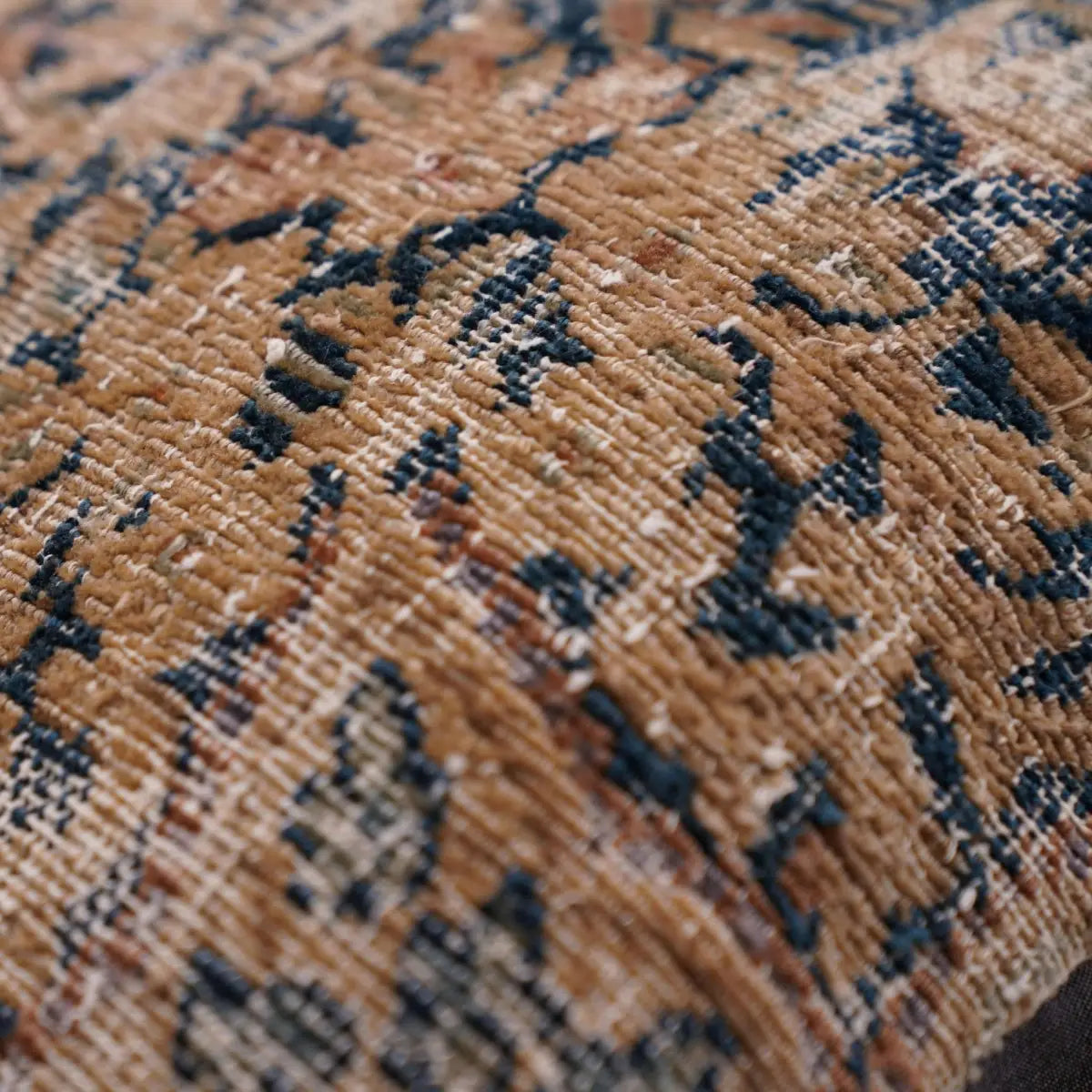 Canvello Antique Kerman Rug Dark Brown Pillow - 18’’x18’’ - Canvello