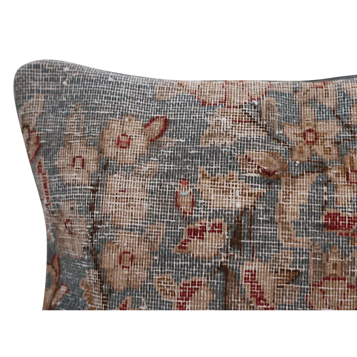 Canvello Antique Kerman Rug Large Sofa Cushion - 16’’x16’’ - Canvello