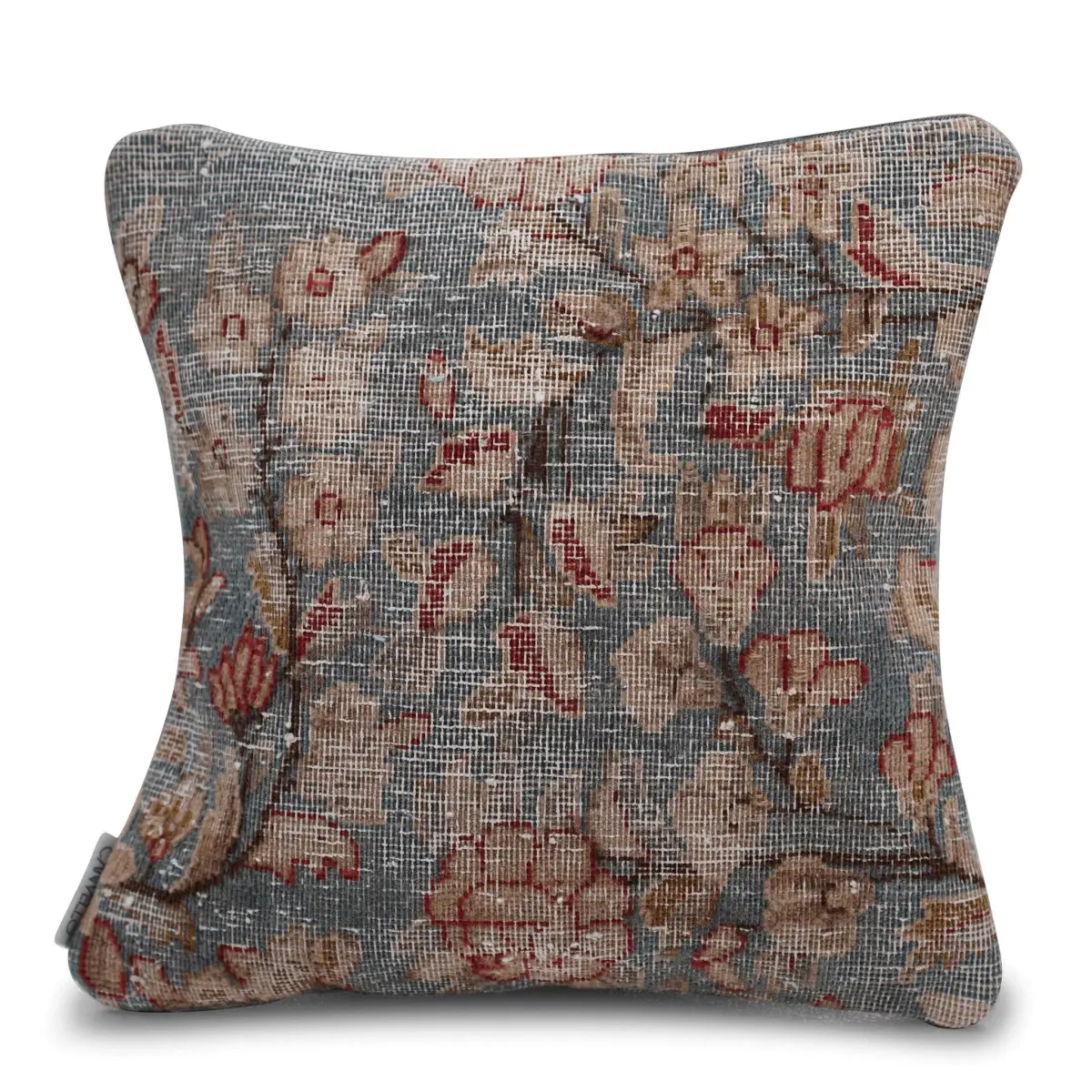 Canvello Antique Kerman Rug Large Sofa Cushion - 16’’x16’’ - Canvello