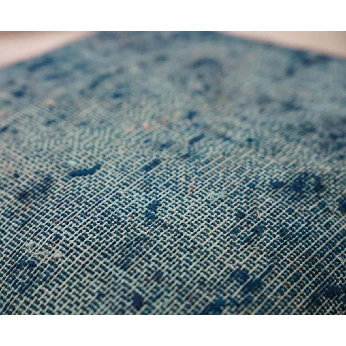 Canvello Antique Rug Dark Blue Throw Pillow - 18’’x18’’ - Canvello