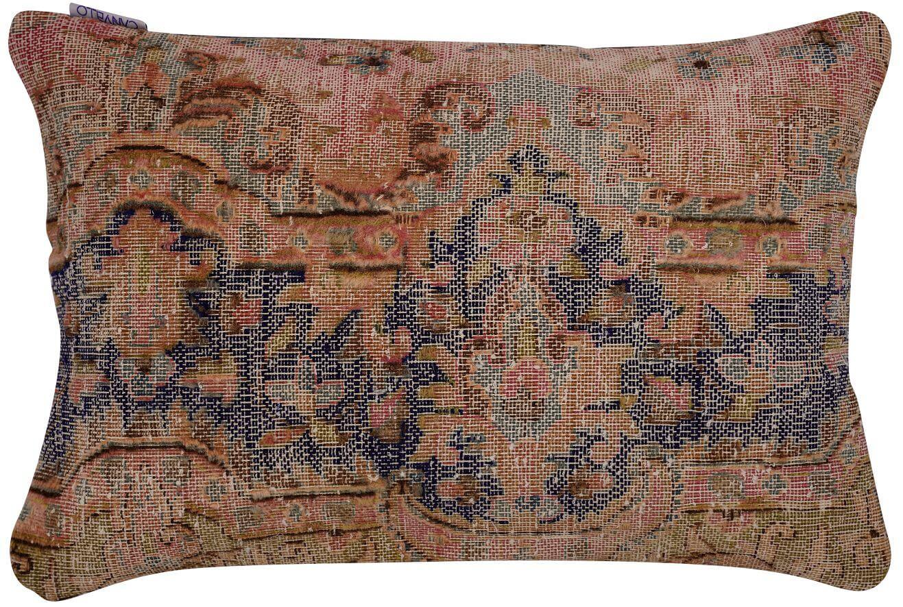 Coussin décoratif bleu marine Canvello Antique Rug - 16"x24"