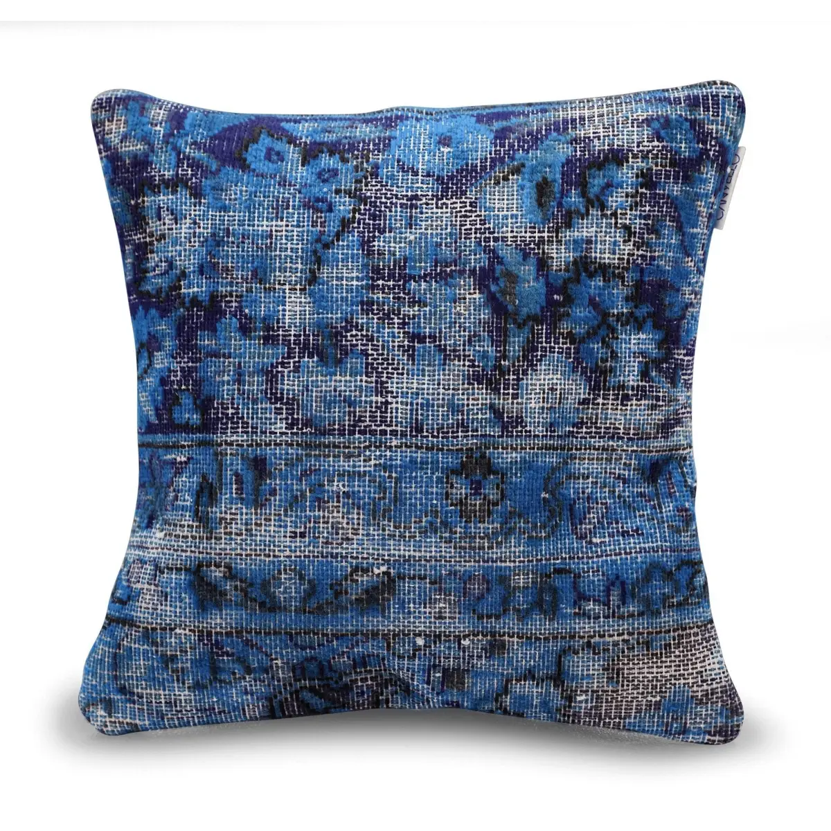 Canvello Antique Rug Royal Blue Throw Pillows - 16’’x16’’ - Canvello