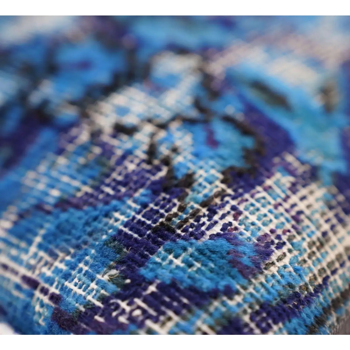 Canvello Antique Rug Royal Blue Throw Pillows - 16’’x16’’ - Canvello