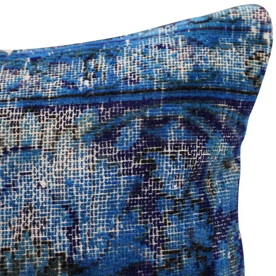 Canvello Antique Rug Royal Blue Throw Pillows - 16’’x24’’ - Canvello