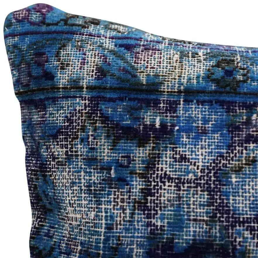 Canvello Antique Rug Royal Blue Throw Pillows - 16’’x24’’ - Canvello