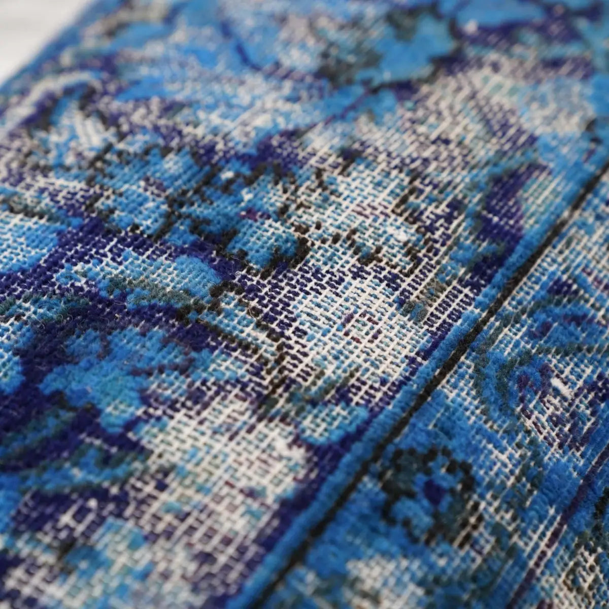 Canvello Antique Rug Royal Blue Throw Pillows - 16’’x24’’ - Canvello