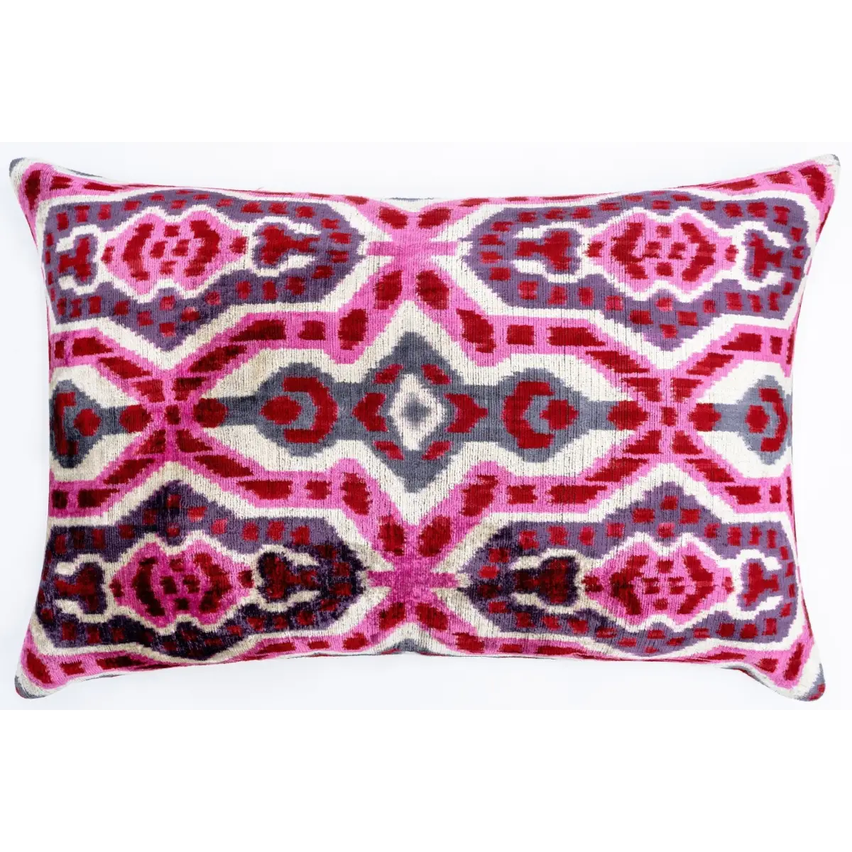 Canvello Artisan-Crafted 16x24 Inch Decorative Pillow with Geometric and Floral - Vibrant Colors Symmetrical Design