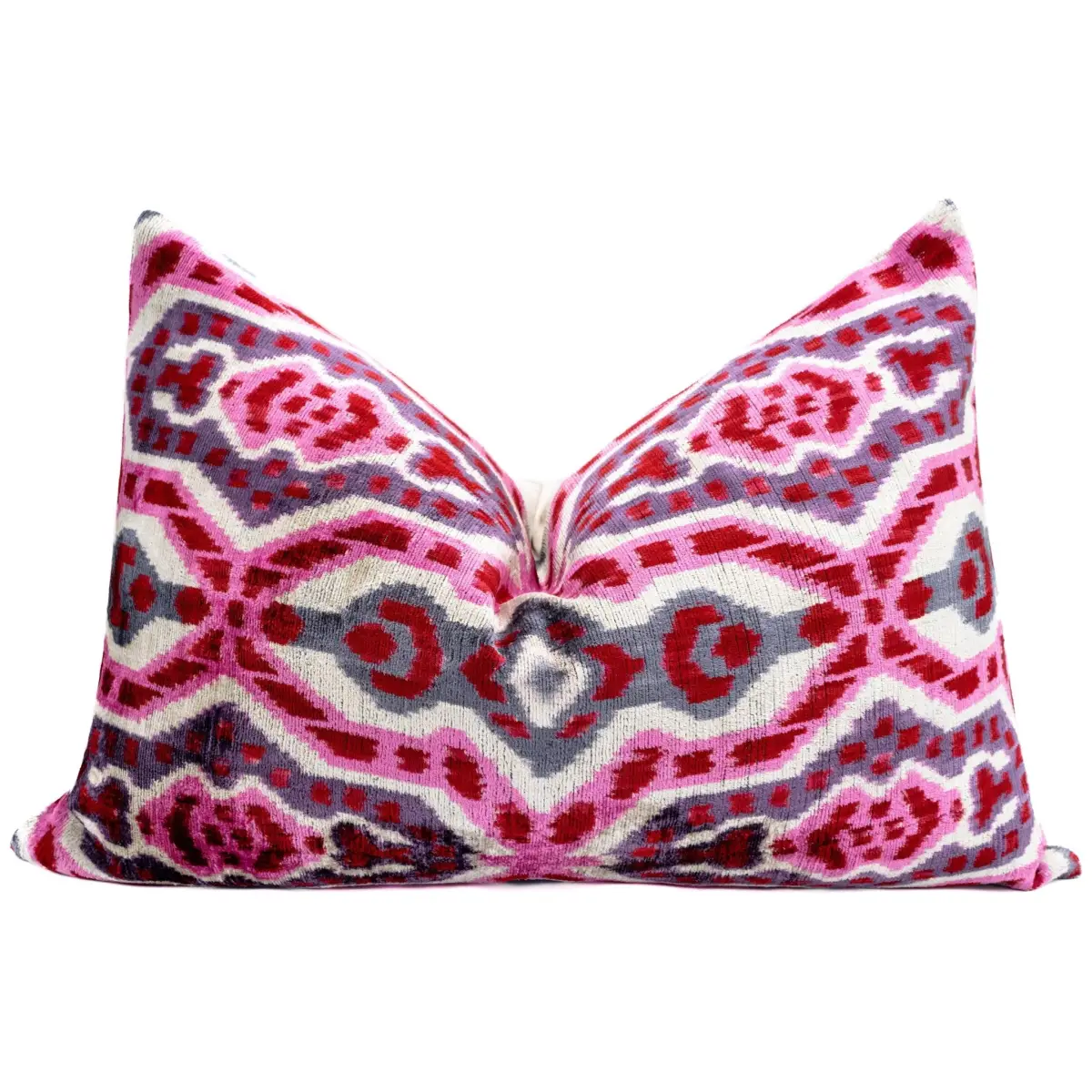 Canvello Artisan-Crafted 16x24 Inch Decorative Pillow with Geometric and Floral - Vibrant Colors Symmetrical Design