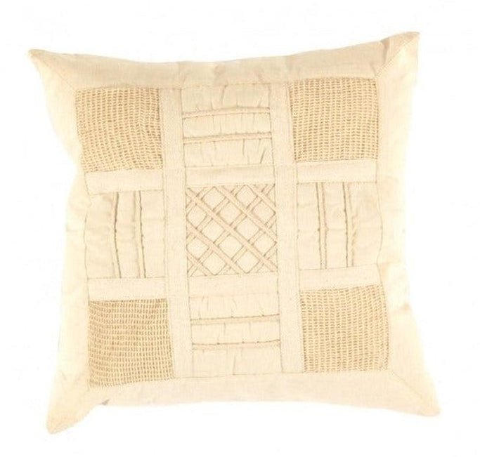 Coussin décoratif en pur coton de couleur beige Canvello - 16" X 16"