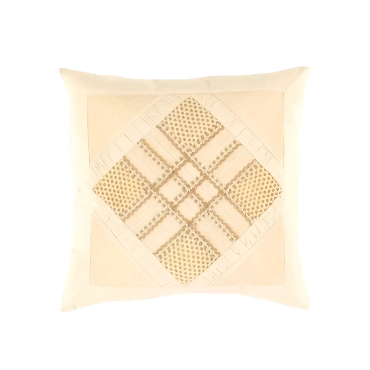 Canvello Beige Pure Cotton Throw Pillow - 16’’ X 16’’ - Beige / 16”X16” - Canvello