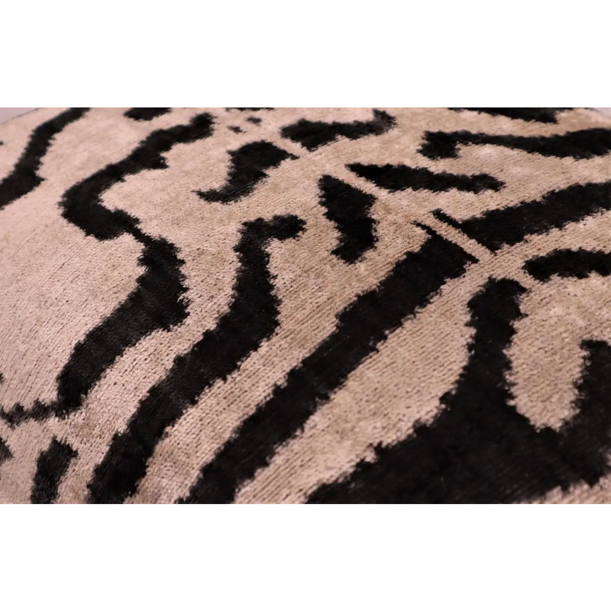 Canvello Black And Beige Tiger Print Throw Pillows | 16 x 24 in (40 x 60 cm) - Canvello