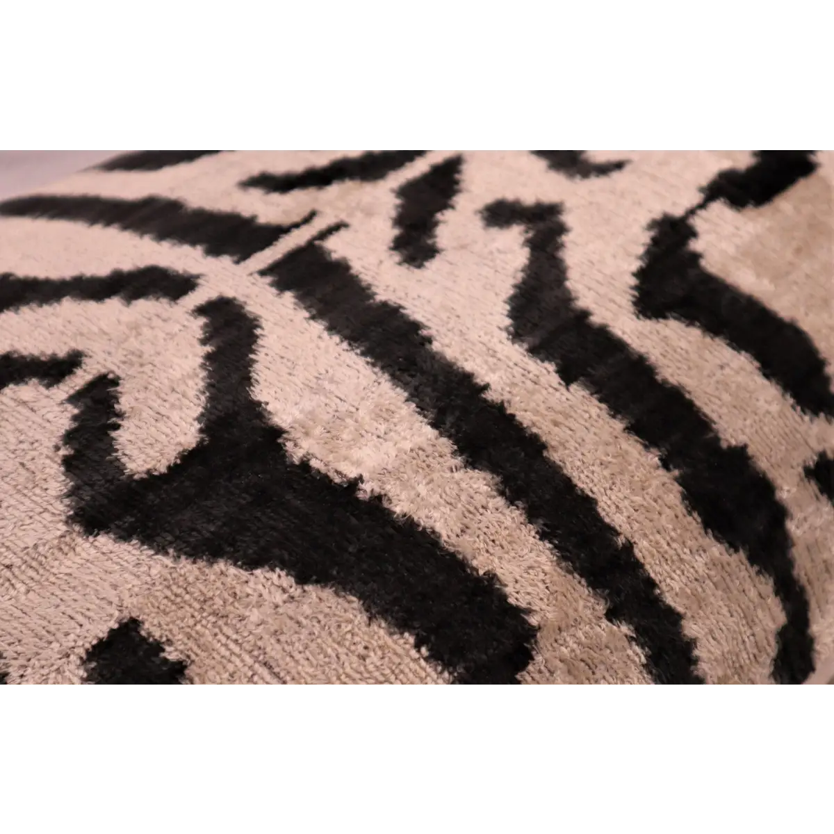 Canvello Black And Beige Tiger Print Throw Pillows | 16 x 24 in (40 x 60 cm) - Canvello