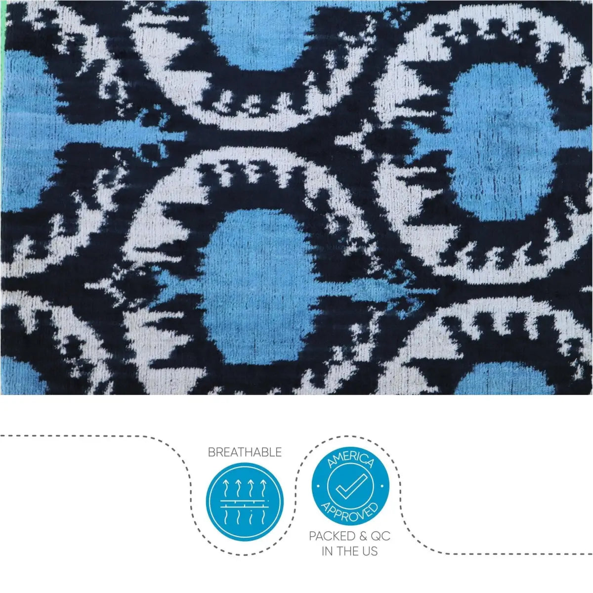 Canvello Black And Blue Throw Pillows | 18x18 | Set of 2 - Canvello