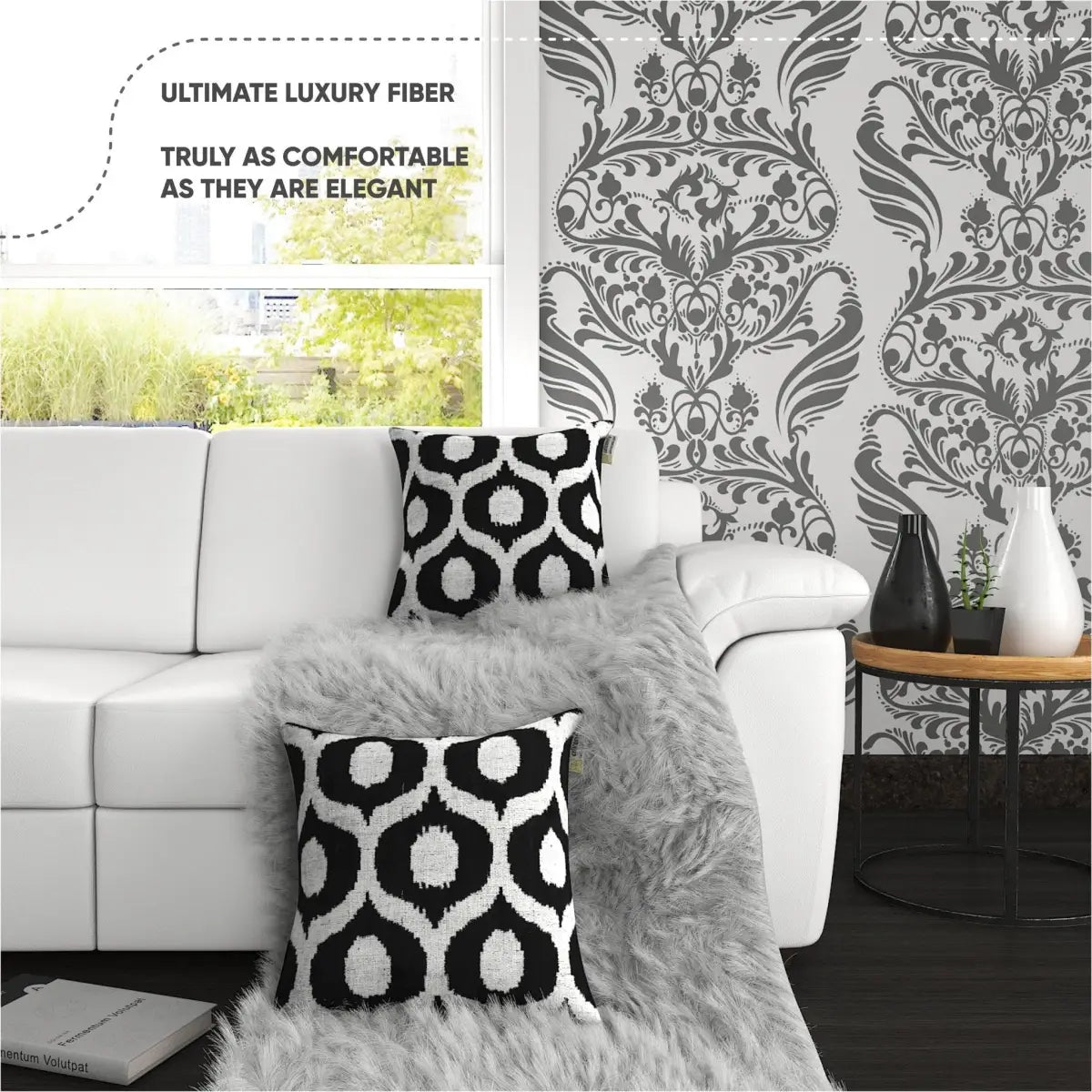 Canvello Black Pillows For Couch - 18x18 | Set of 2 | Canvello