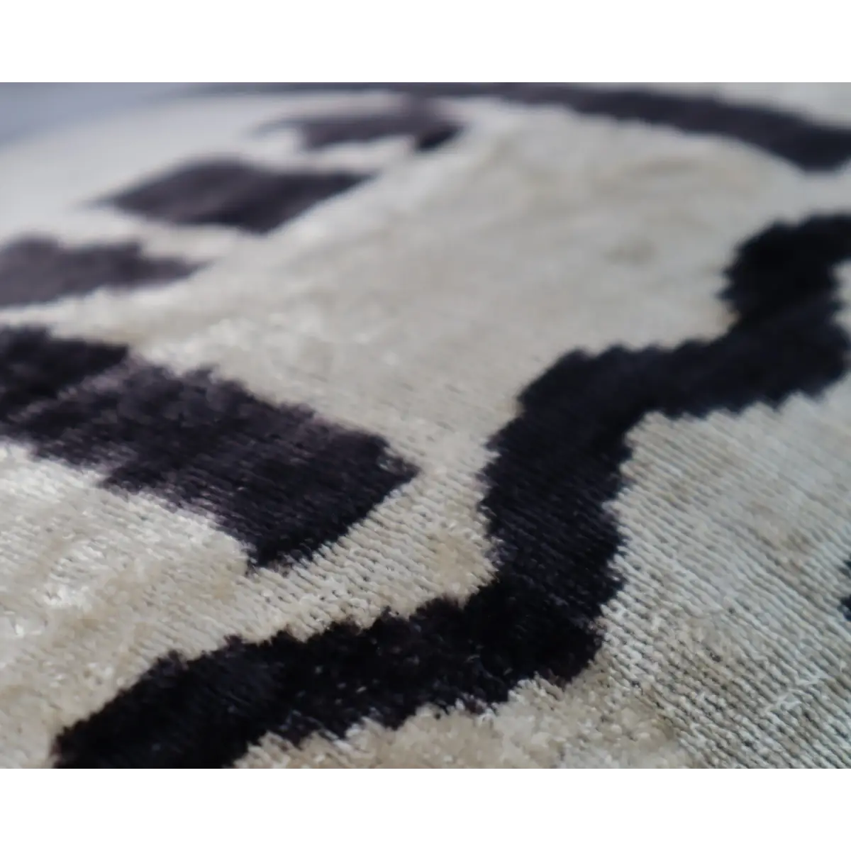 Canvello Black White Handmade 16x24 Silk Velvet Pillow Organic Veg Dyed Down/Feather Filled - Canvello