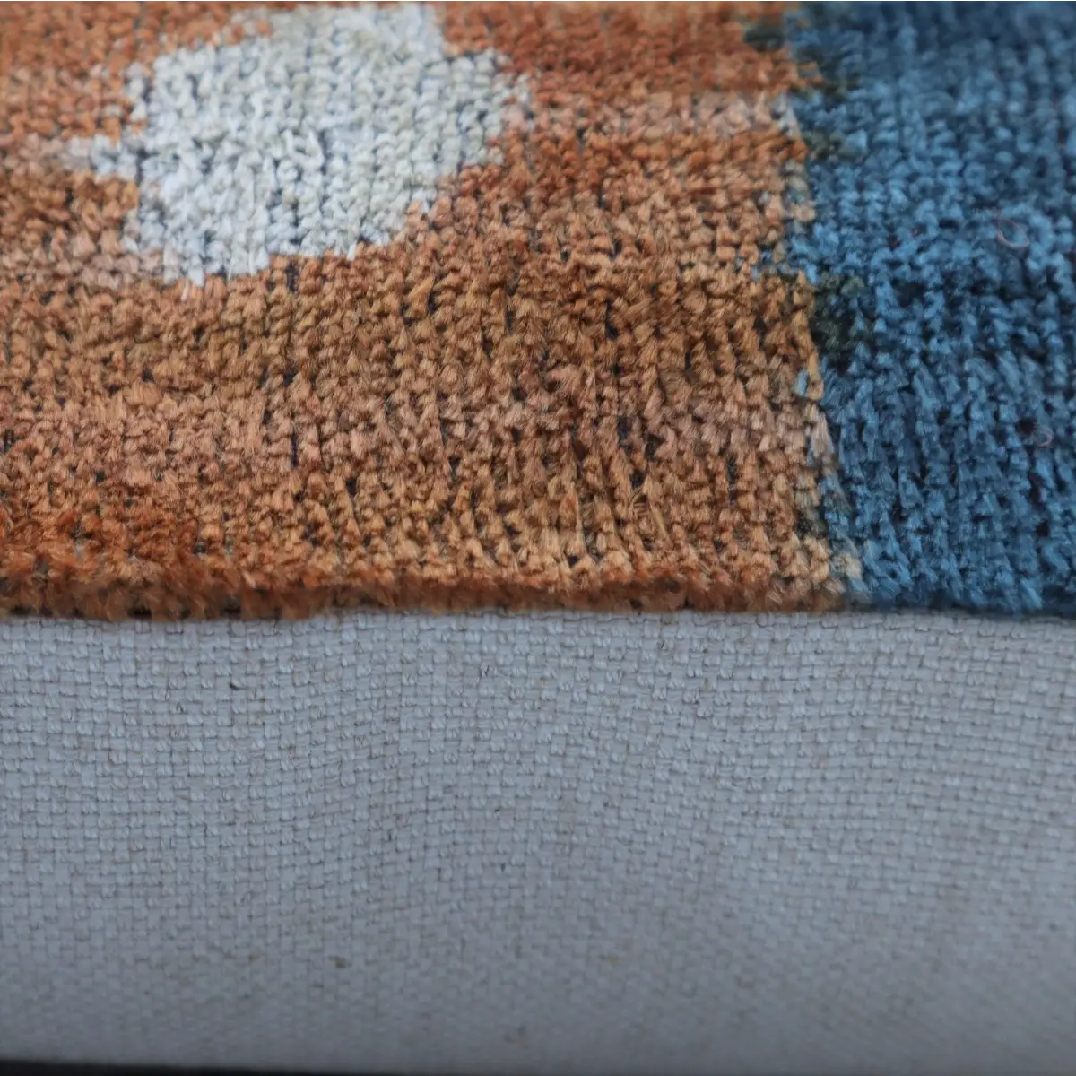 Canvello Blue And Brown Pillows For Living Room - 16x16 inch - Canvello