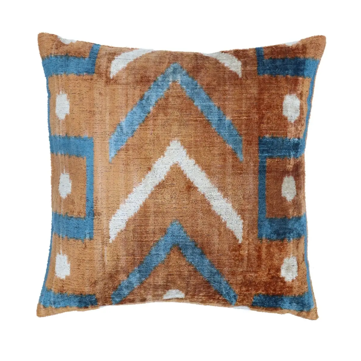 Canvello Blue And Brown Pillows For Living Room - 16x16 inch - Canvello