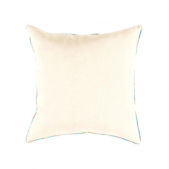 Almohada decorativa IKAT de terciopelo turco azul Canvello - 24'' X 24''