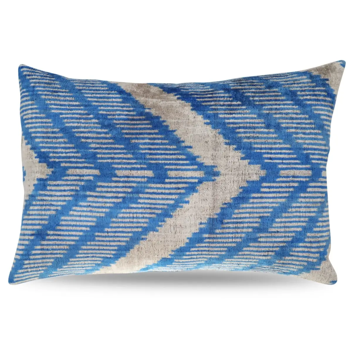 Canvello Blue And White Chevron Pillows For Couch - 16x24 - Canvello