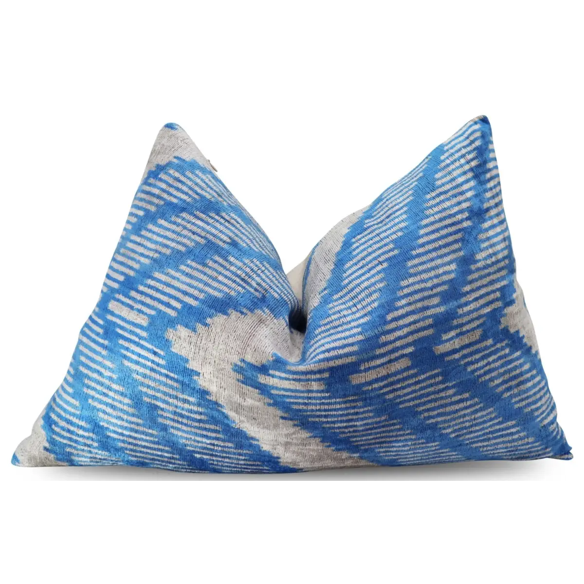 Canvello Blue And White Chevron Pillows For Couch - 16x24 - Canvello