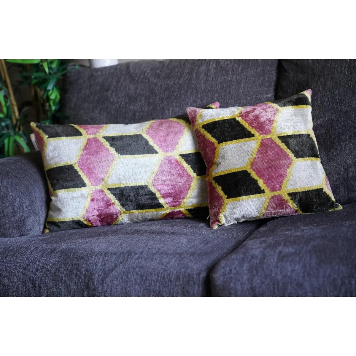 Canvello Colorful Throw Pillows For Couch | 16x16 in | 16x24 inch | Set of 2 | Canvello