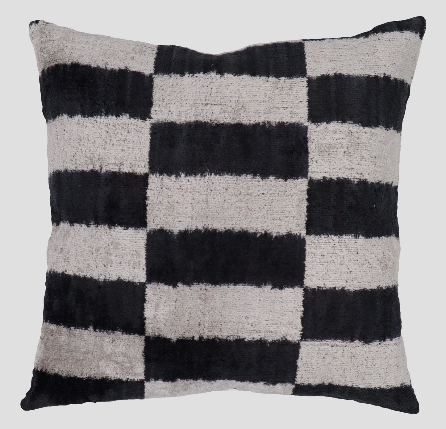 Coussin lombaire décoratif noir et blanc Canvello | 40 x 40 cm (16 x 16 po)