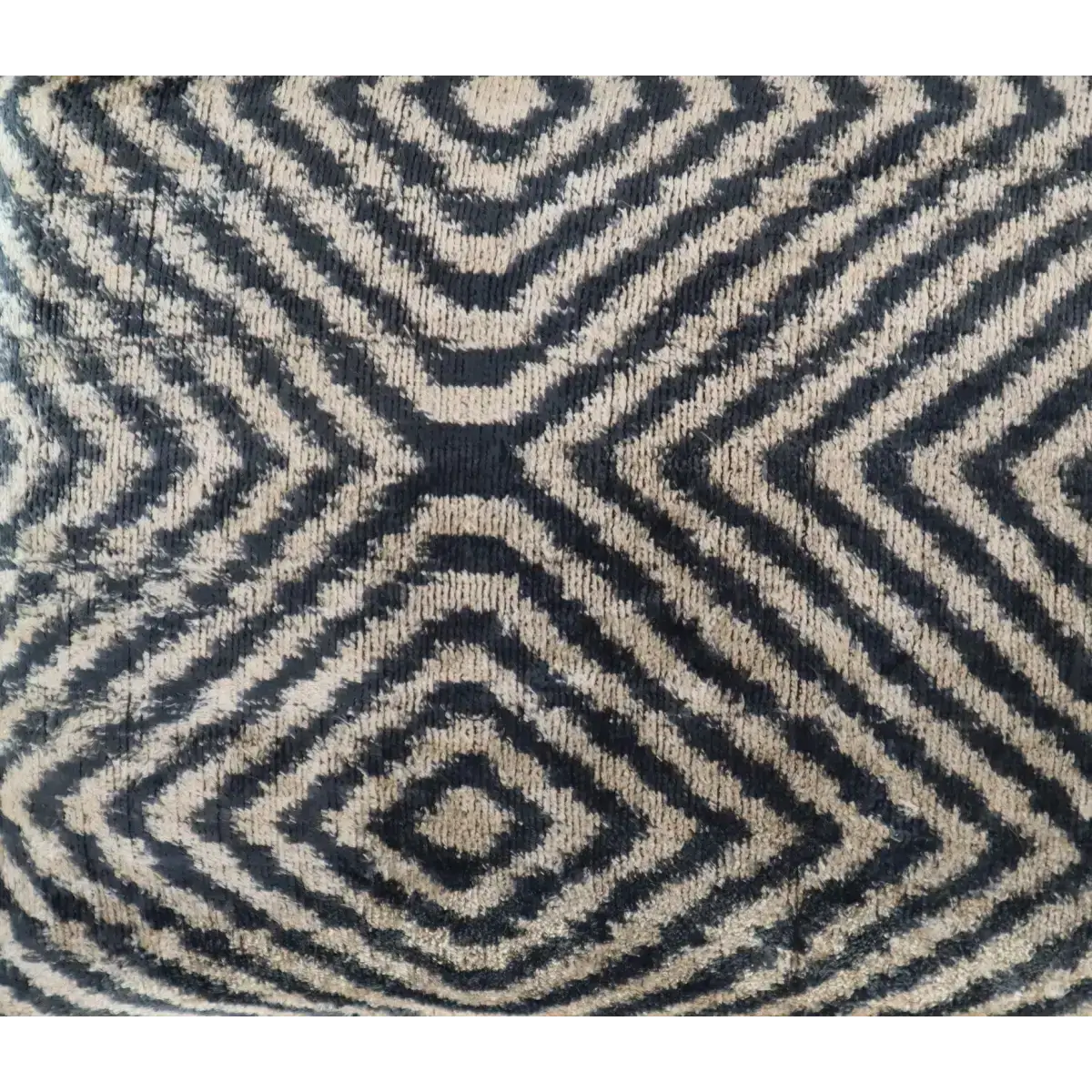 Canvello Decorative Black Ivory Chevron Throw Pillow Down Feather Filled - 16x24 - Canvello