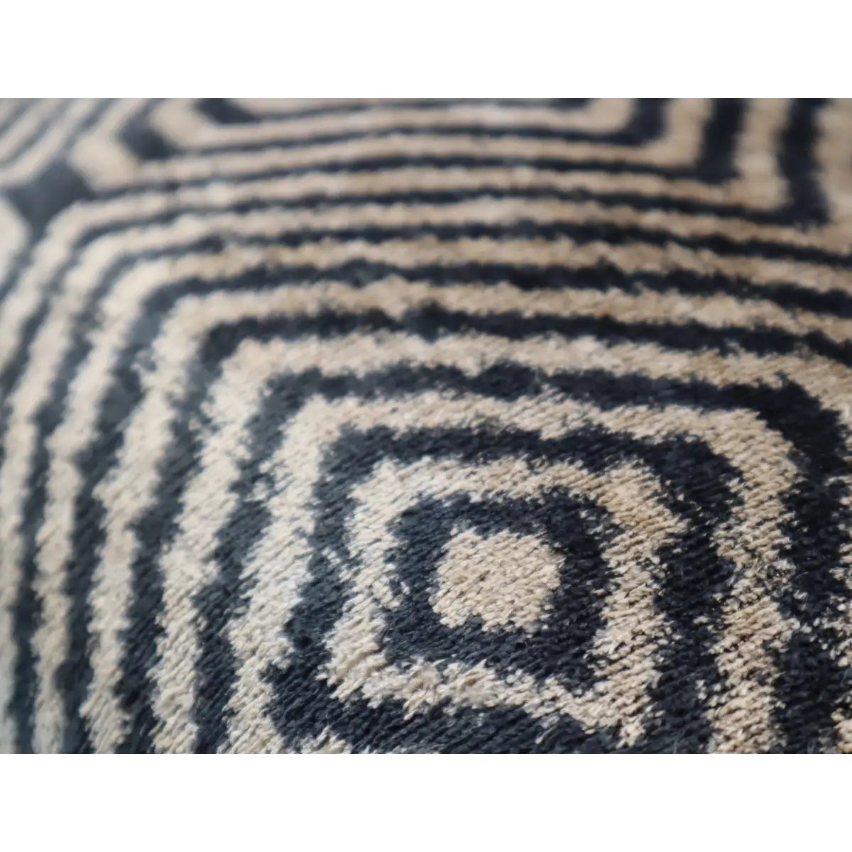 Canvello Decorative Black Ivory Chevron Throw Pillow Down Feather Filled - 16x24 - Canvello
