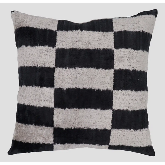 Canvello Decorative Black And White Lumbar Pillow | 16 x 16 in (40 x 40 cm) - Canvello