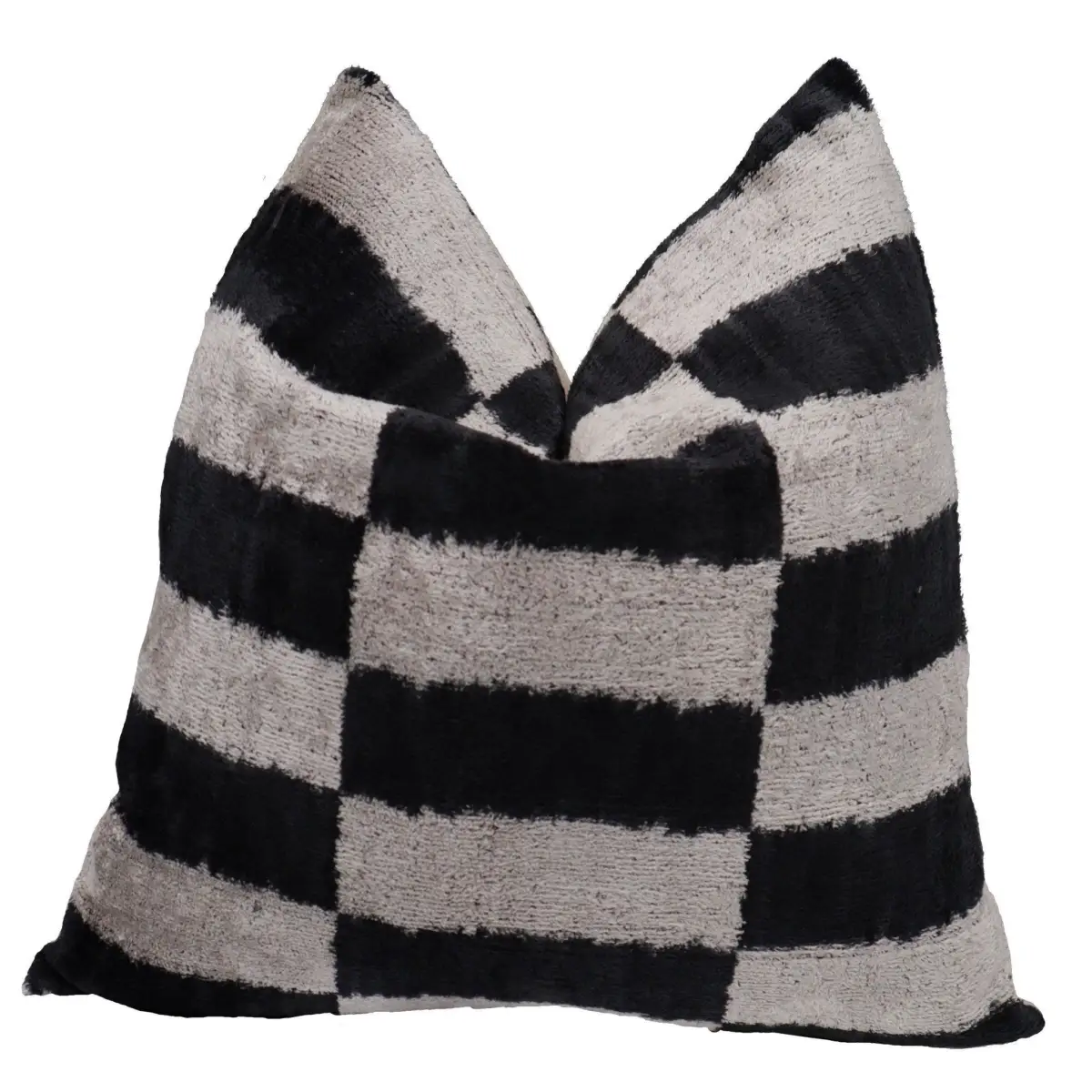 Canvello Decorative Black And White Lumbar Pillow | 16 x 16 in (40 x 40 cm) - Canvello