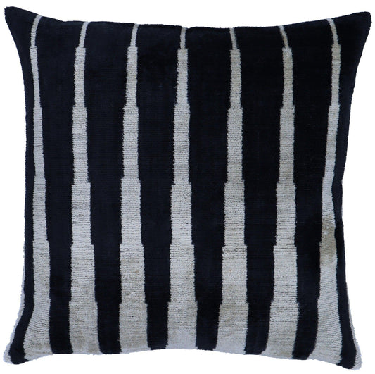 Coussin décoratif noir et blanc Canvello | 16 x 16 pouces