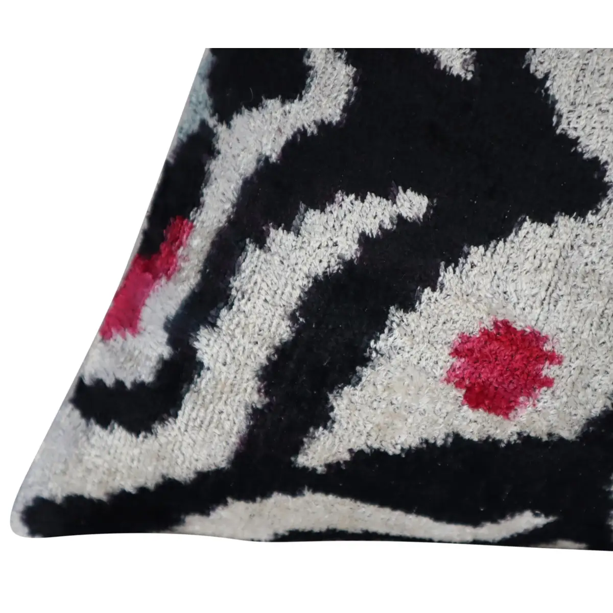 Canvello Decorative Black White Red Geometric Throw Pillow Down Feather Filled - 16x24 - Canvello