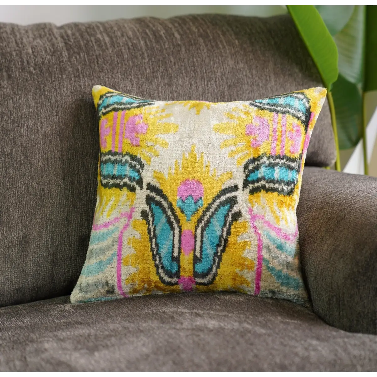 Canvello Decorative Blue Pink Gold Pillows | 16x16 inch - Canvello